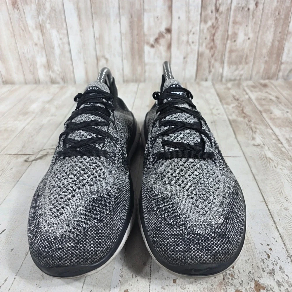 Nike Free RN Flyknit 2018 Womens Black White Running Shoes 942839-001